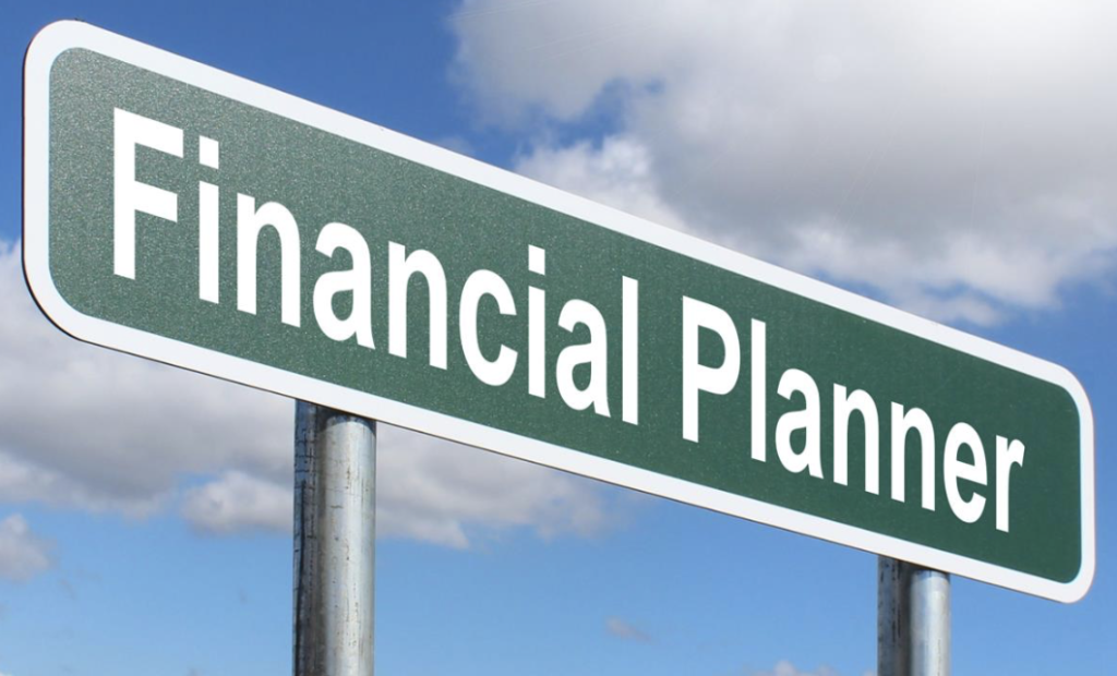 sign saying financial planner